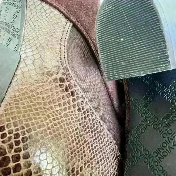 Vionic Anne Suede Snake Print Leather Zip Ankle Boots Booties - Picture 9 of 9